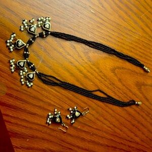 Necklace and earrings, India